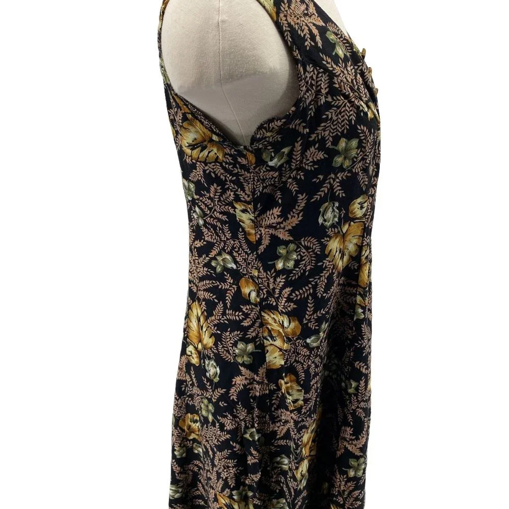 Vintage‎ Jamie Brooke floral cottage prairie midi dress size 14 Large Xlarge Y2K